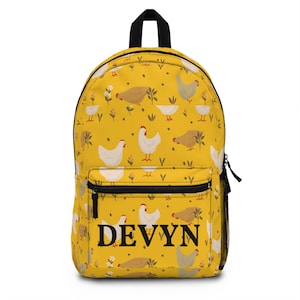 Chicken Backpack for Kids: Personalized Farm Theme School Bag