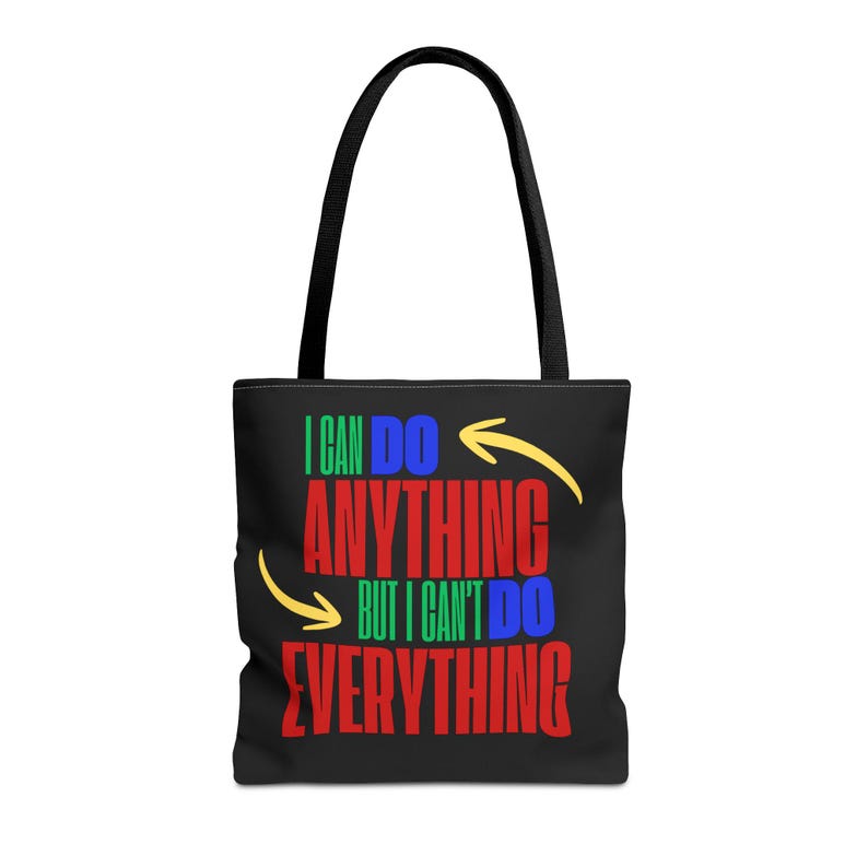 Bolsa de mano motivacional con estampado vibrante, regalo para estudiantes imagen 2