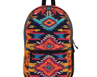 Mochila occidental/bolso escolar bohemio, mochila de viaje elegante, mochila colorida, mochila de lona, accesorio para festivales