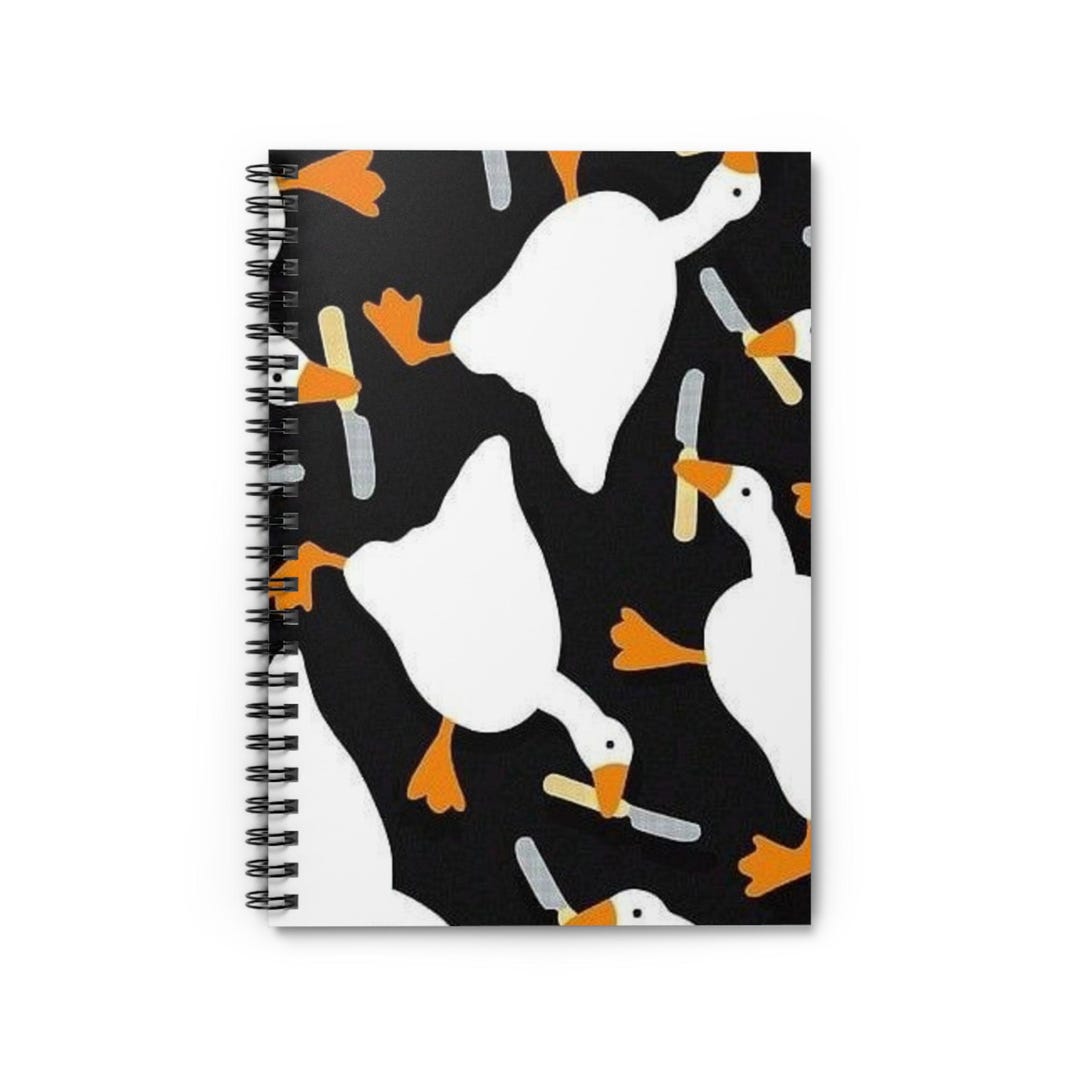 Notebook Goose Quirky Goose Spiral Notebook - Perfect for School, Journaling, Gift for ...