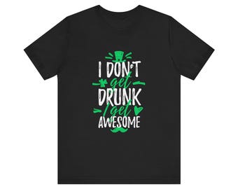 St. Patrick's Day grappig T-shirt, Shamrock Humor Shirt, Unisex jersey top, Ierse vakantiekleding, Lucky Clover T-shirt