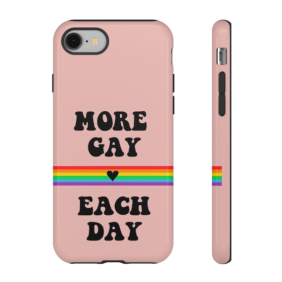 Rainbow Phone Case - More Gay Each Day, Pride Phone Cover, LGBTQ+ Gift, Fun Cell Phone Case, Colorful Accessory - Etsy Rainbow Phone Case - More Gay Each Day, Pride Phone Cover, LGBTQ+ Gift, Fun Cell Phone Case, Colorful Accessory - Etsy