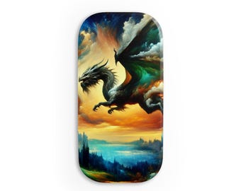Telefoongreepstandaard met drakenthema, magisch telefoonaccessoire, telefoonhouder voor drakenliefhebbers, fantasiecadeau voor tovenaars, unieke mobiele telefoon