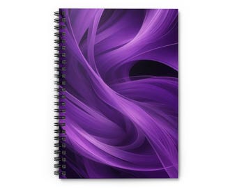 Purple Swirl Spiral Notebook - Artistic Ruled Journal for Note Taking, School, and Gifts, Writing Journal, Sketchbook