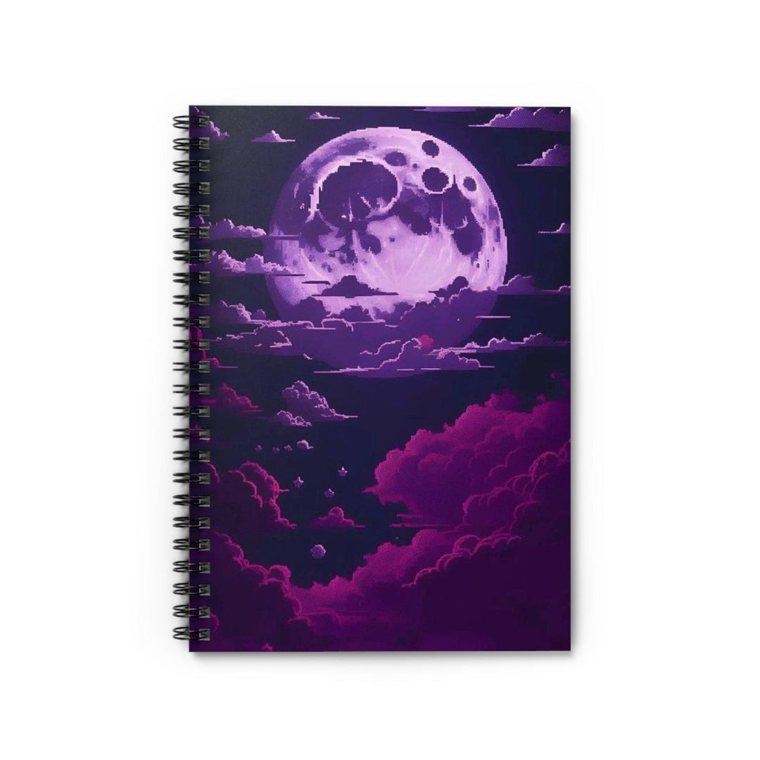 Celestial Dreams Spiral Notebook - Ruled Line, Moon Theme Journal ...