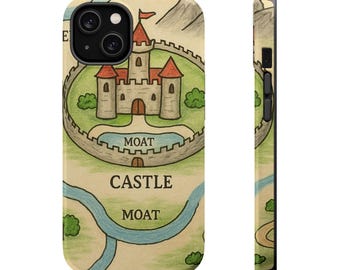 Fantasiekasteel magnetisch stoer hoesje | Telefoonbeschermer, Cartoon Art-hoesje, Cadeau voor kinderen, Duurzaam telefoonhoesje, Uniek ontwerp