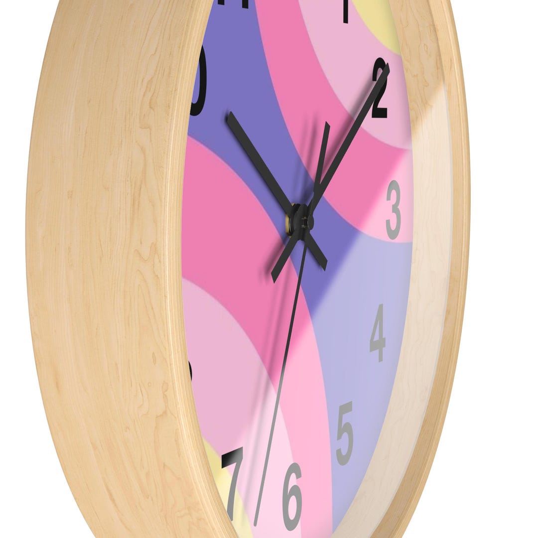 Colorful Wall Clock - Etsy