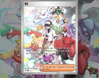 (Twitter当選品)POKÉMON TRAINERS フォトカード10枚 トレーナーNカスタムフルアートポケモンカード*ホログラフィック