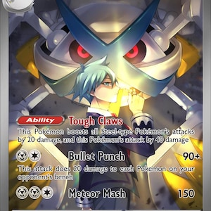 Stevens Shiny Mega Metagross Custom Full Art Pokémon Karte