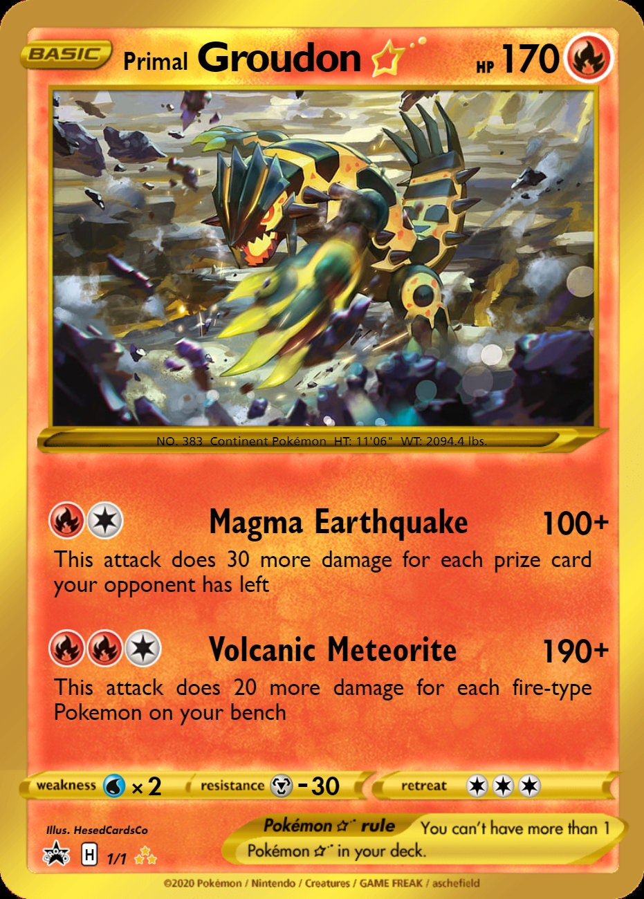 ポケモン 原始グラードン ゴールドスター トレーディングカード