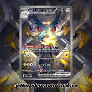Stevens Shiny Mega Metagross Custom Full Art Pokmon Card
