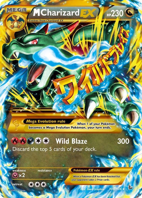 rare mega pokemon cards - Charizard X ex - 013/094 - ME02: Phantasmal Flames (PFL) - Double Features a stunning illustration of Mega Evolution Inteleon Pokmon TCG: Mega Evolution Card