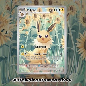 jolteon rare card Illustration Pokémon | Full Art Holographic Collectible | Pokemon Gift Mint / near mint condition trading card 2025 Pokemon Prismatic Evolution -