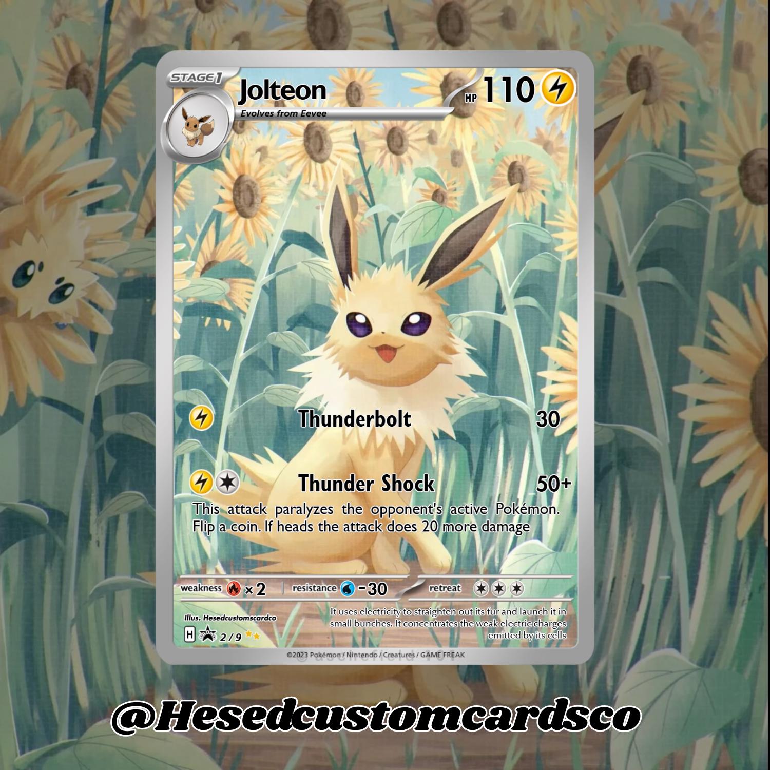 jolteon pokemon card Jolteon Illustration Rare Pokémon Card | Full Art Holographic Collectible |  Pokemon Gift