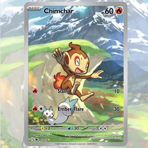 Pokémon Gen 4 Art Collection Chimchar # 390 Carte personnalisée *HESED Custom Co*