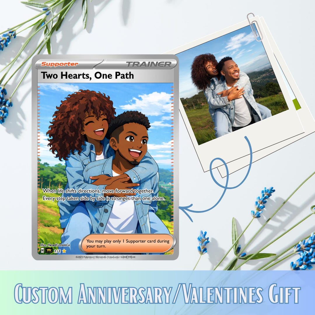 custom pokemon card anniversary Poke Couples Card