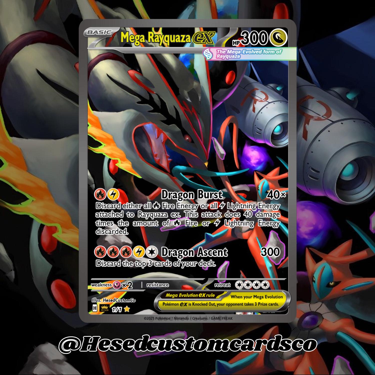 mega raquaza pokemon card Rayquaza If tails M Rayquaza EX (shiny) -