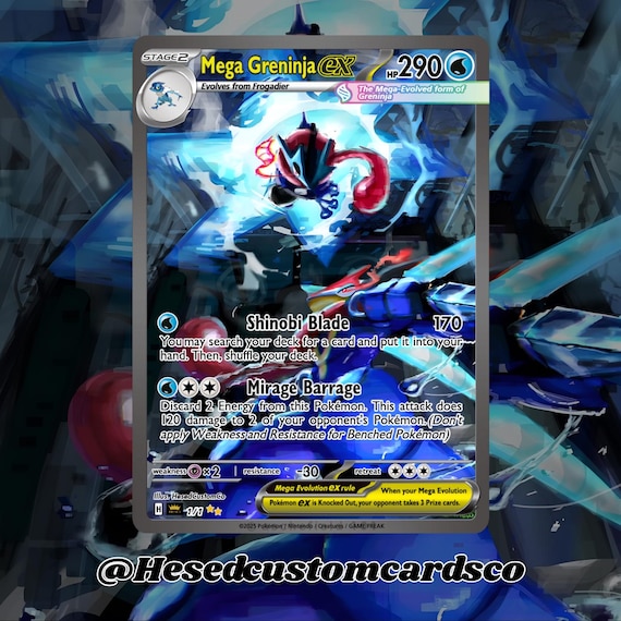 メガゲッコウガ ポケモンカード | カスタムファンアート TCG カード 