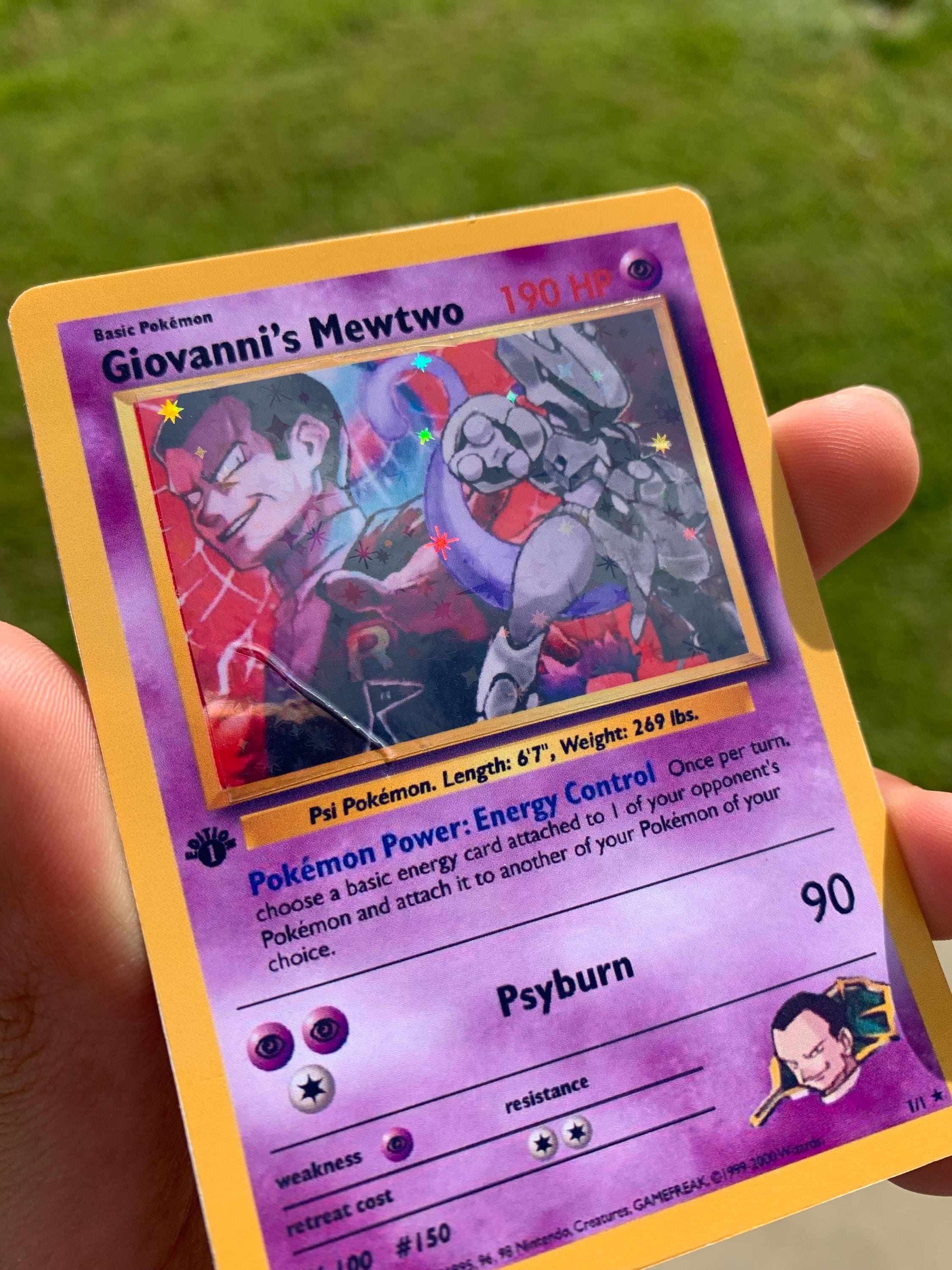armored mewtwo pokemon card Armored Mewtwo Custom Pokémon Card | Vintage Gym Heroes Inspired  Holographic Display Card | Collector Gift