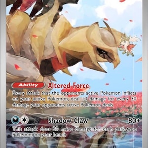 Colección de ilustraciones alternativas legendarias de cartas Pokémon personalizadas de Giratina shiny