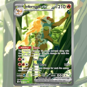 Pokémon Gen 4 Art Collection Infernape EX #392 Carte personnalisée *HESED Custom Co*