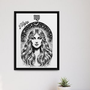 Virgo Horoscope Wall Print, Virgo Zodiac print, printable wall art, celestial art, witchy art, Virgo gifts, zodiac poster, celestial art