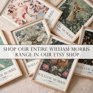 Highland Cow Print, William Morris Wall Art, Rustic Cottagecore Poster, Unframed image 8