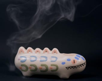 Cute glass dragon ceramic smoking pipe