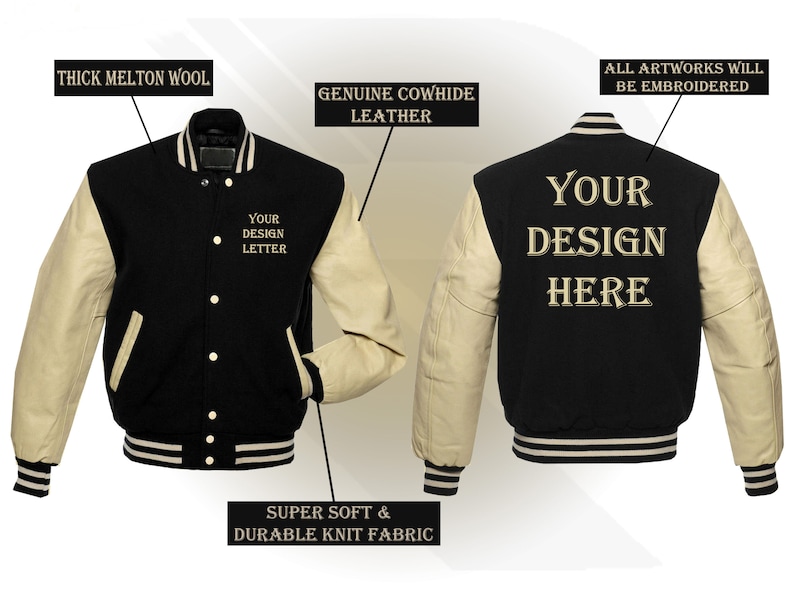 Retro Lettermen Varsity Jacket Custom Name & Logo Stylish Custom ...