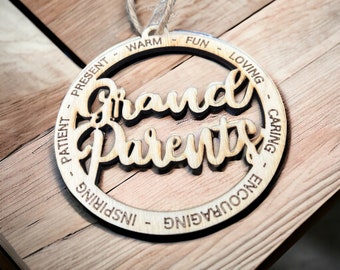 Engraved Grand Parents ornament