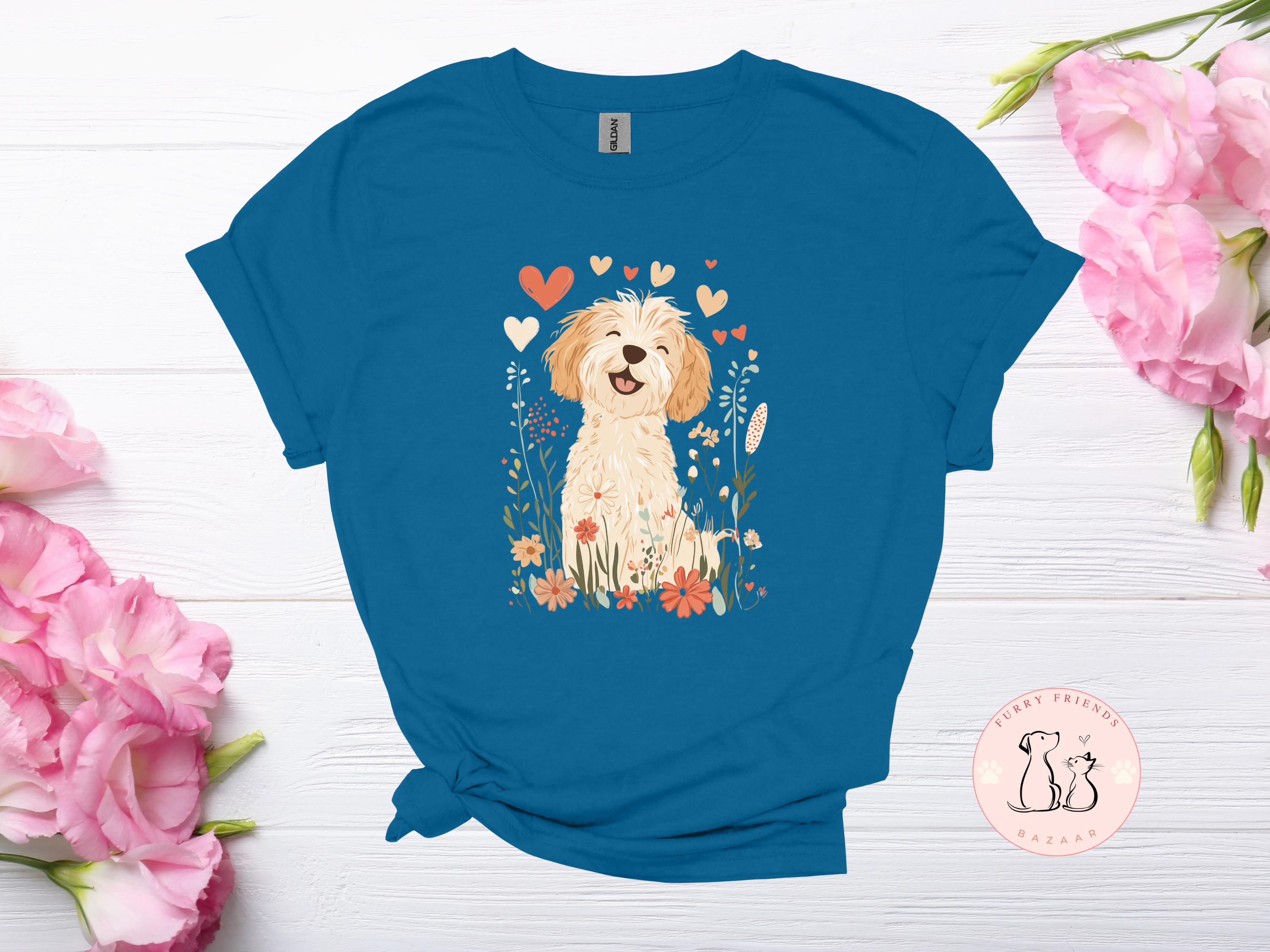Camisa con flores y doodle para el Día de la Madre / Camisa con perro Goldendoodle y Labradoodle / Regalo para el Día de la Madre / Camisa con doodle para amantes de los perros / Regalo para mamá perruna
