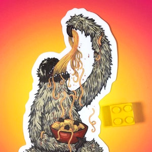 Sloth Eating Spaghetti Magnet Bild 2