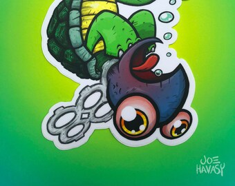 Choking Turtle sticker