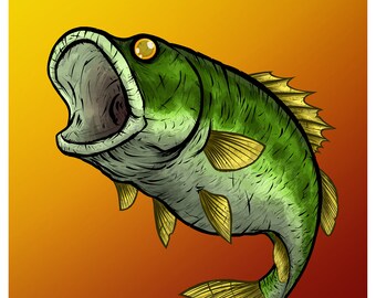 Largemouth Bass Giclee Print