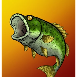 Largemouth Bass Giclee Print image 1