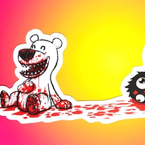 Polar Bear vs Penguin Sticker image 1