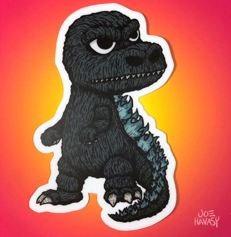 Baby Godzilla Sticker Available in two sizes image 3