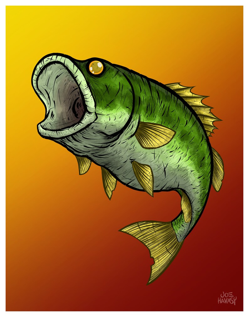 Largemouth Bass Giclee Print image 1