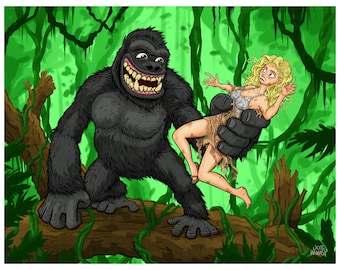 King Kong and Ann Darrow - 11 x 14" Print