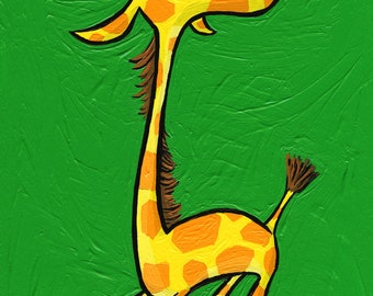 Raffles the miniature lap giraffe Archival Print