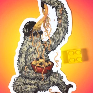 Sloth Eating Spaghetti sticker image 2