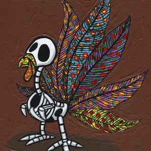 El Pavo De Los Muertos 8x10 impresión Día de Acción de Gracias de Muertos