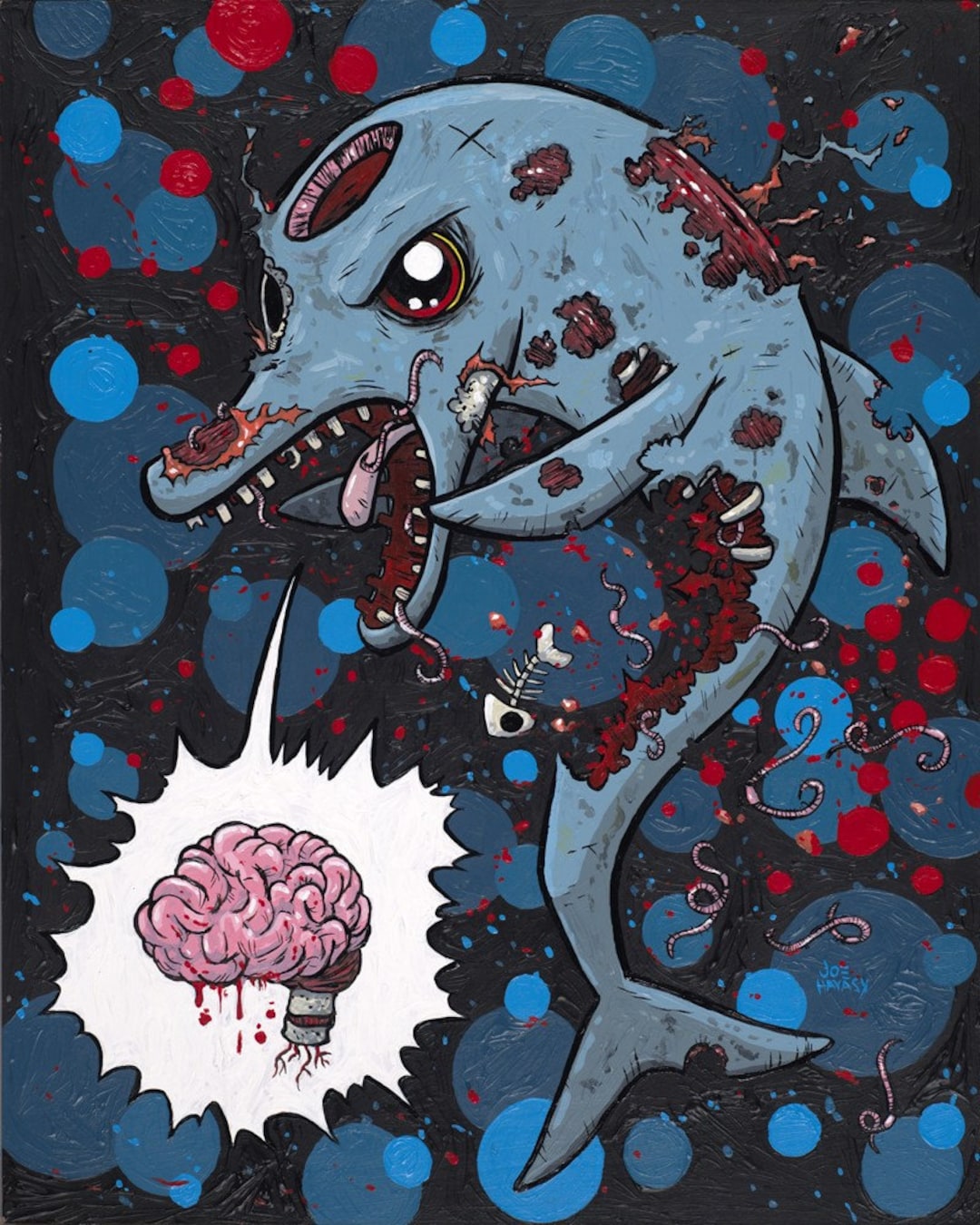 Zombie Dolphin Original Painting - Etsy