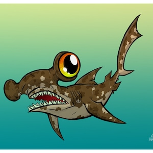 Hammerhead Shark Print