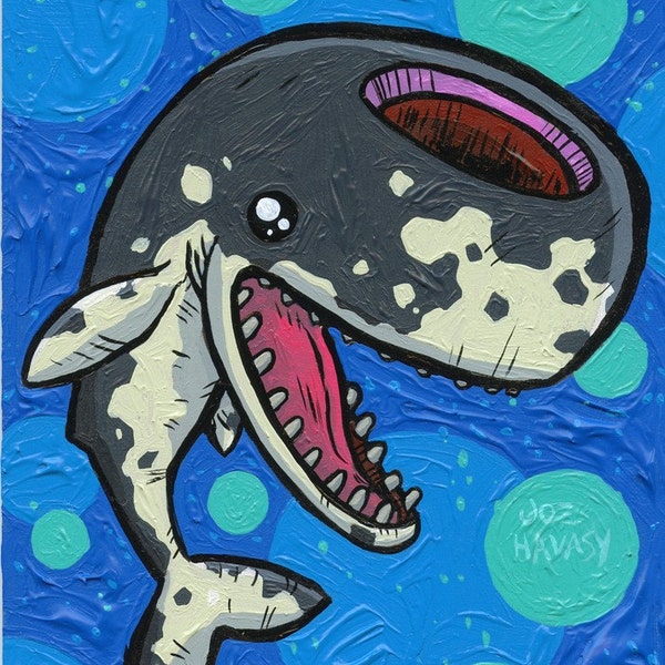 Spermy the Baby Sperm Whale 5 x 7 print