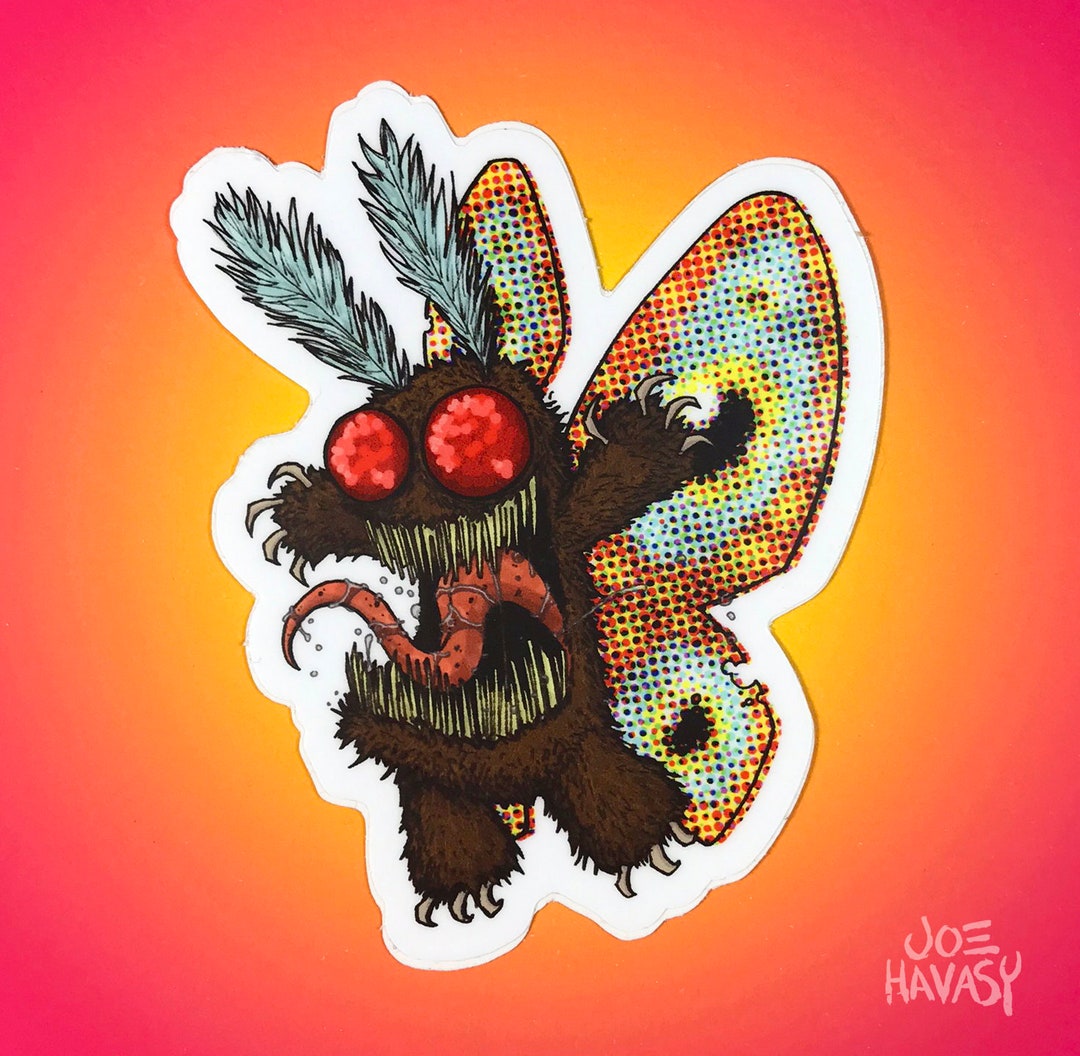 Mothy the Mothman Sticker - Etsy