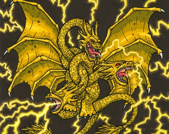 Ghidorah 12x12" Print