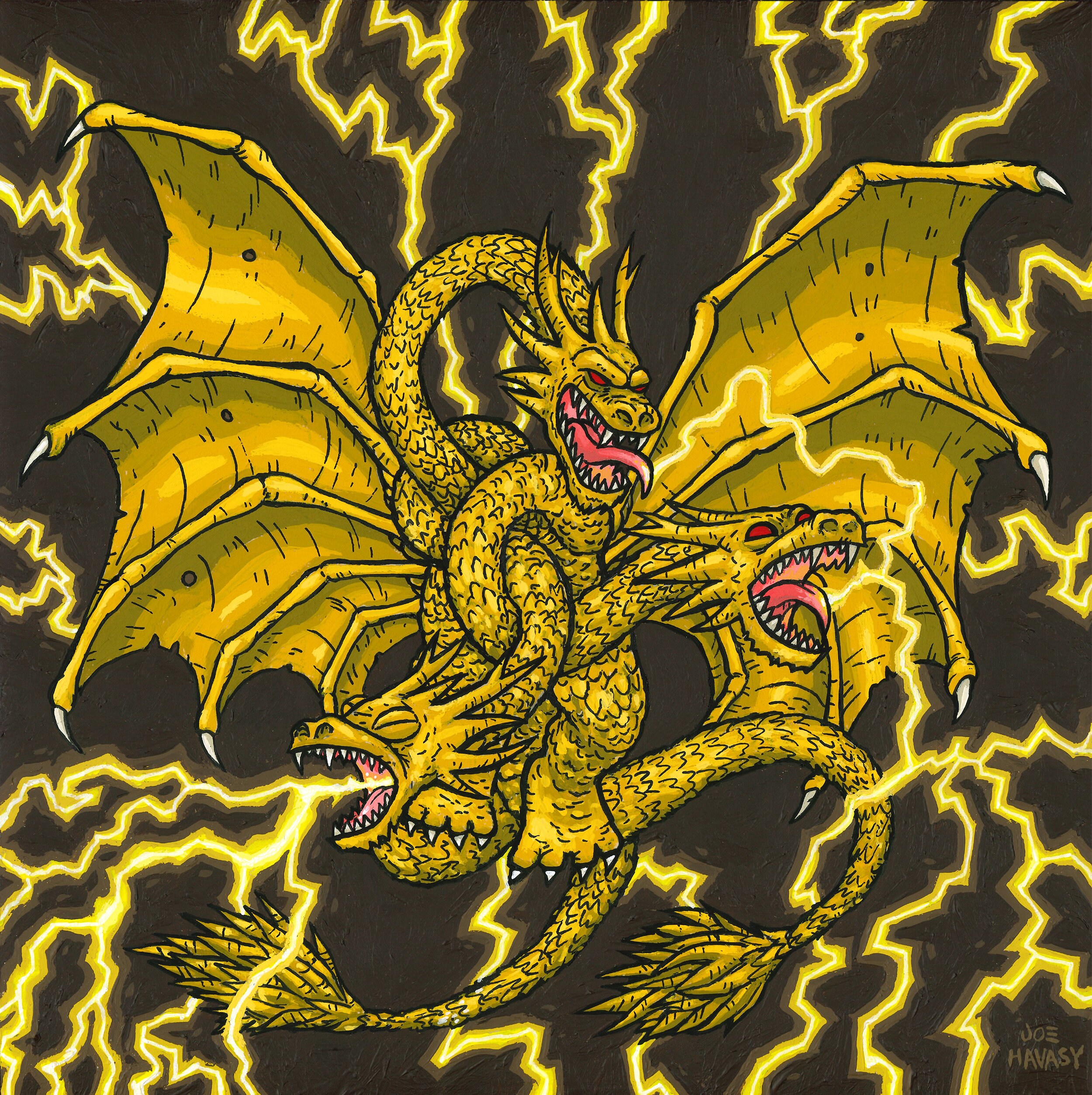 YELLO  【QUEEN GHIPORAH FLAT LONG】　M Ghidorah 12x12
