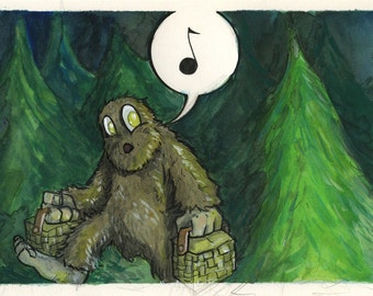 Basket Thief Print BIGFOOT