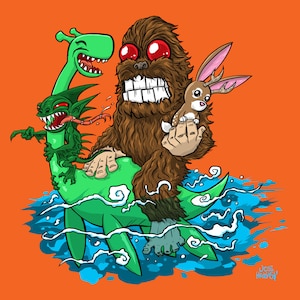 Cryptid Party Print Various sizes